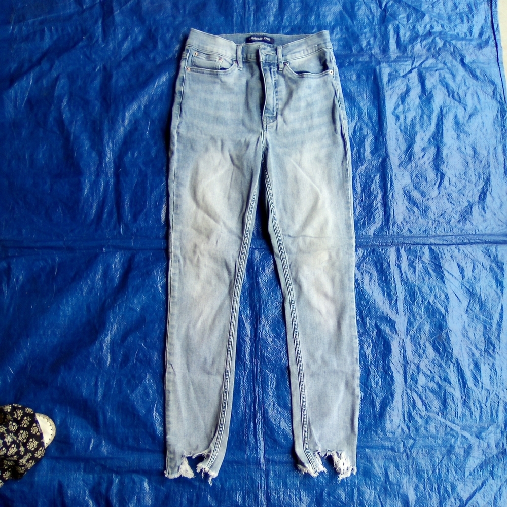 Light Blue Distressed Women's Jeans